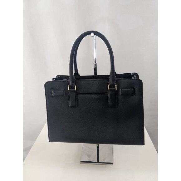 Michael Kors Top Handle Bag Black Saffiano Leather Shoulder Handbag Purse Pocket - Picture 3 of 12